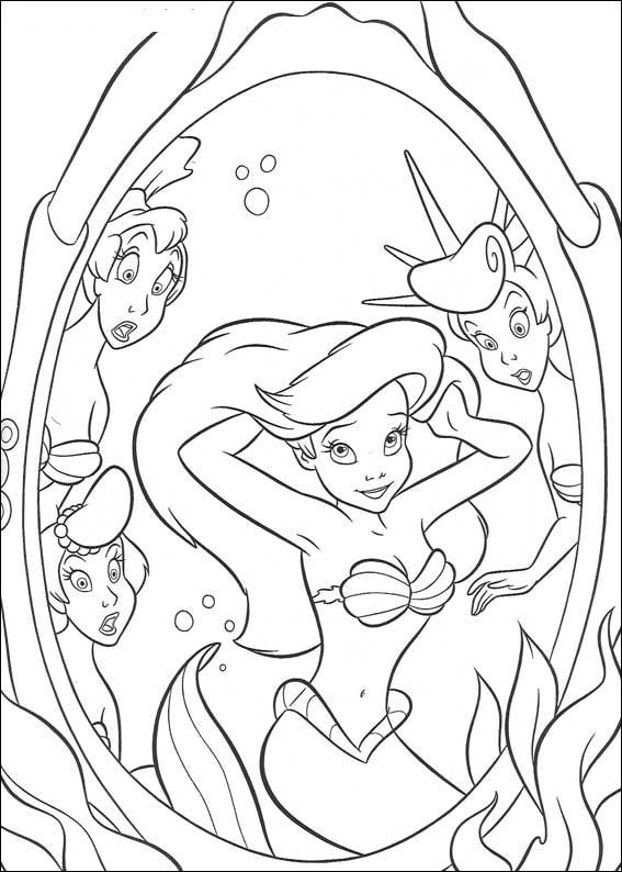 Plansa de colorat cu Mica Sirena 12 4
